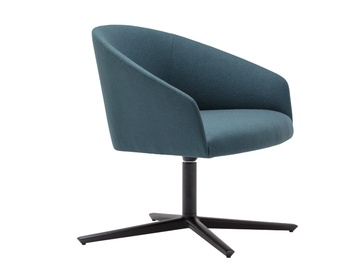 BRANDY BU3015 - Swivel with 4-spoke base easy chair with armrests by Andreu World - view 2